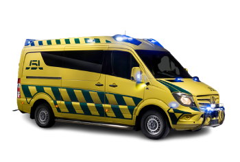 Mercedes-Benz Sprinter ambulanssi ulkoa.